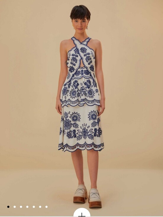 FARM Rio Dresses & Skirts - Farm Rio Off-White Richelieu Mididress